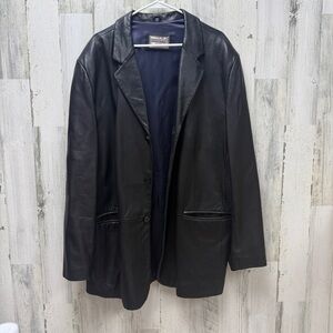 Reilly-Olmes Black Leather Coat